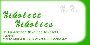 nikolett nikolics business card